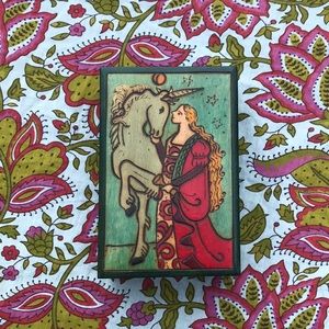 Wood Unicorn Box
